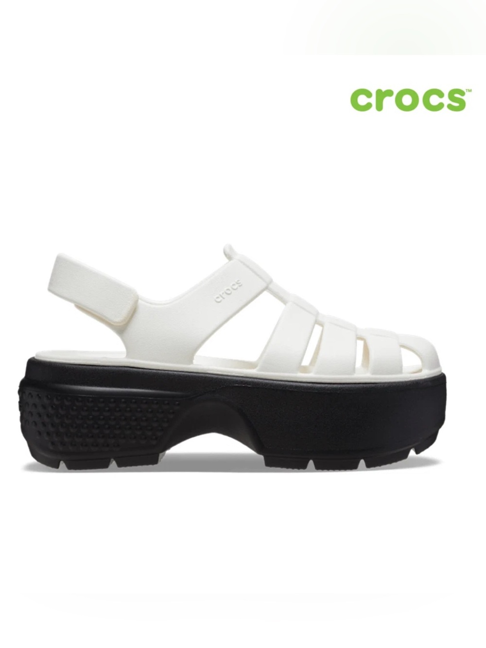 Crocs Unisex White Fisherman Coastal Casual Chunky Platform Sandal- W 9, M 7